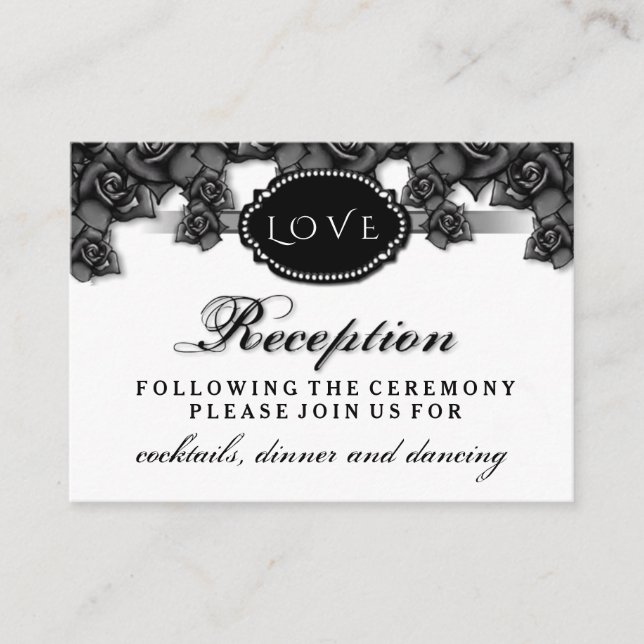 Cartão De Informações Placa de Recepção de casamento de Dia das Bruxas d (Frente)