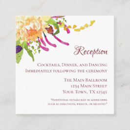 Cartão De Informações Placa de Recepção de Jardim Cor-de-Rosa (100 ct)