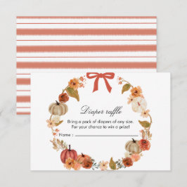 Cartão De Informações Placa de receptáculo Babyshower Boho Pumpkin Arco 