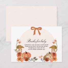 Cartão De Informações Placa de receptáculo Babyshower Boho Pumpkin Arco 