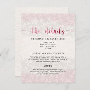 Cartão De Informações Placa de receptáculo de aquarela rosa-claro-azul b