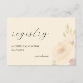 Cartão De Informações Placa de receptáculo de arte por aquarela russa Ro