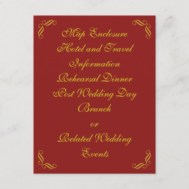 Cartão De Informações Placa de receptáculo de fole de ouro (Frente)