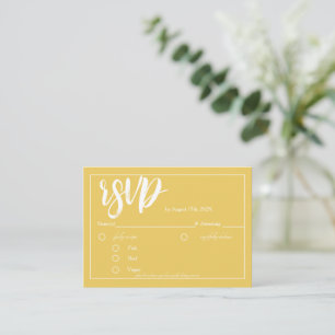 Cartão De Informações Placa de receptáculo de placa RSVP Minimalista Ama