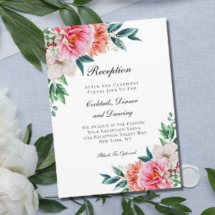 Cartão De Informações Placa de receptáculo de Recepção de casamento Flor
