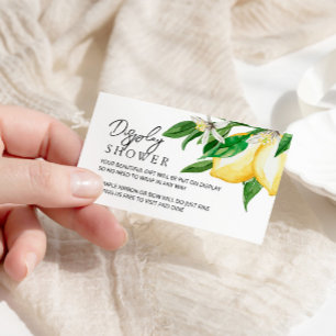 Cartão De Informações Placa de receptáculo do Chá de tela Lemon Greenery