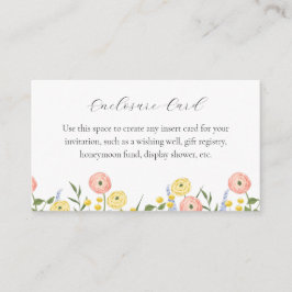 Cartão De Informações Placa de receptáculo flexível com aquarela românti