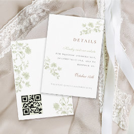 Cartão De Informações Placa de receptáculo Floral Primavera Chinoiserie