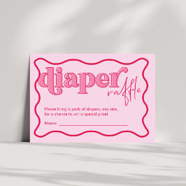 Cartão De Informações Placa de receptáculo Raffle Fralda de Cherry