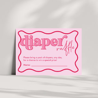 Cartão De Informações Placa de receptáculo Raffle Fralda de Cherry