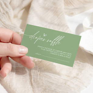 Cartão De Informações Placa de receptáculo Raffle Fralda Minimalista Ver