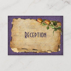 Cartão De Informações Placa de receptáculo Vintage Reception - Roxo