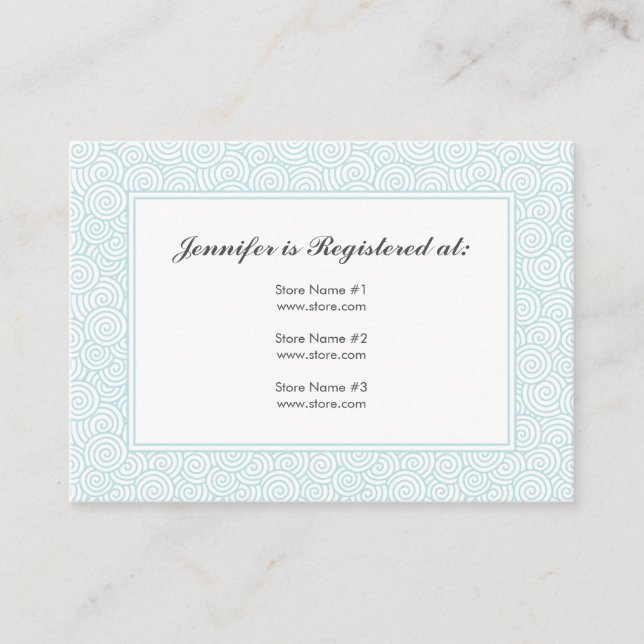 Cartão De Informações Placa de Registro Espiral - 3,5" x 2,5" (Frente)