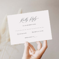 Placa de resposta RSVP minimalista simples