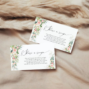 Cartão De Informações Placa de Solicitação de Receita de Rosas Rosa Esca