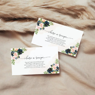 Cartão De Informações Placa de Solicitação de Receita Floral Cor-de-Rosa