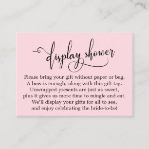 Cartão De Informações Placa dot do Chá de panela para exibição rosa do P