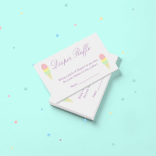 Cartão De Informações Placa Raffel de Fralda Chá de fraldas de Verão