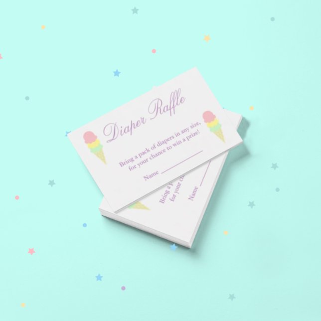 Cartão De Informações Placa Raffel de Fralda Chá de fraldas de Verão (Criador carregado)