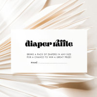 Placa Raffle Da Fralda Do Chá de fraldas Retroativ
