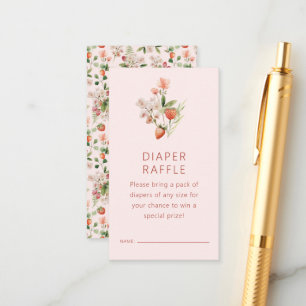 Cartão De Informações Placa Raffle de Fralda Berry