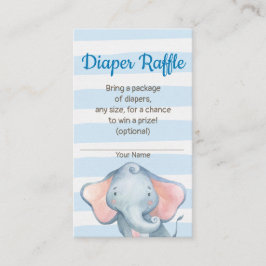 Cartão De Informações Placa Raffle de Fralda de Elefante Selva