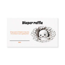 Placa Raffle de Fralda do Chá de fraldas Fantasma 