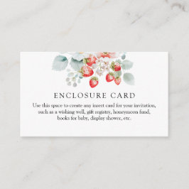 Cartão De Informações Placa receptáculo de Chá Strawberry