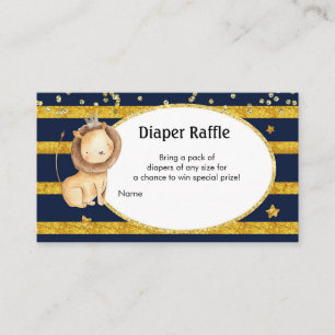 Cartão De Informações Placa receptáculo Raffle Fralda de leão Dourado do