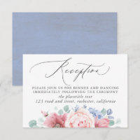 Placa receptora de Recepção de casamento floral az