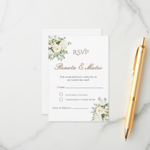 Cartão De Informações Placa RSVP de Casamento Boho Espanhol