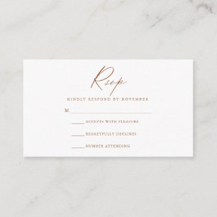 Cartão De Informações Placa RSVP de Script Moderno