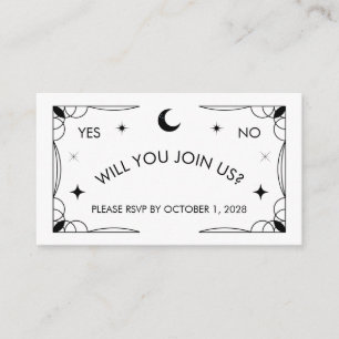 Cartão De Informações Placa RSVP Inspirada por Tarot