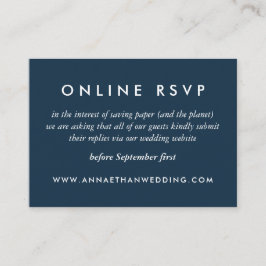 Cartão De Informações Placa RSVP Online de Casamento de Anéis Dourados M