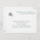 Cartão De Informações Placas de Evento de Casal Starfish (Frente/Verso)