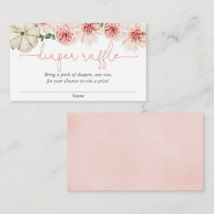 Cartão De Informações Placas de fralda de chá de fraldas de abóbora