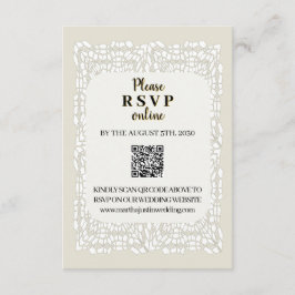 Cartão De Informações Placas de gabinete com código QR de local branco e