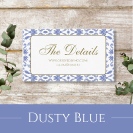 Cartão De Informações Placas de gabinete com padrão azul de poeira