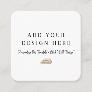 Cartão De Informações Placas de gabinete de canto redondo de 2,5" x 2,5"