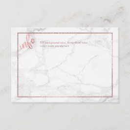 Cartão De Informações PLACAS DE INFORMAÇÕES PixDezines/ROSA MARBLE+FAUX 