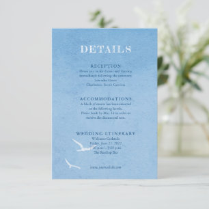 Cartão De Informações Placas De Invólucro De Casamento De Céu Azul-Céu