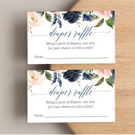 Cartão De Informações placas de rampas de fralda do chá de fraldas rosa-