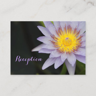 Cartão De Informações Placas de Recepção de casamento de Flor Puro Lotus