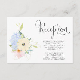 Cartão De Informações Placas de Recepção de casamento Floral Primavera