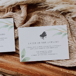 Cartão De Informações Placas de recepção de música ao vivo para Piano Bo