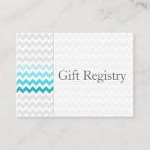 Placas de registro Mod chevron aqua Ombre Gift