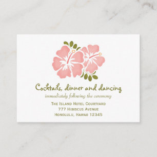 Cartão De Informações Placas receptoras de hibisco rosa