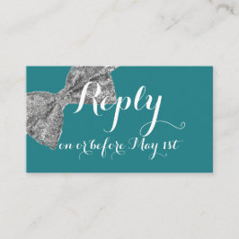 Cartão De Informações Placas RSVP do Arco Sparkle Glitter