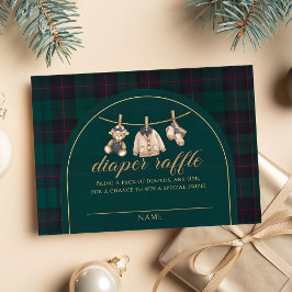 Cartão De Informações Plaid Teddy Bear Baby Shower bookbook for baby