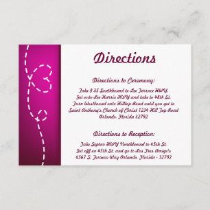 Cartão De Informações Plano de papel para placa de direção 3,5 x 5 - Púr